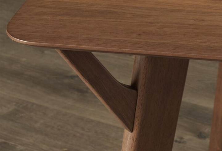 Mô tả chi tiết bàn ăn Justin màu gỗ trầm thiết kế nhỏ gọn - BAN-005
