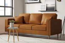 Sofa chân gỗ nâu cam cổ điển- GSF-002