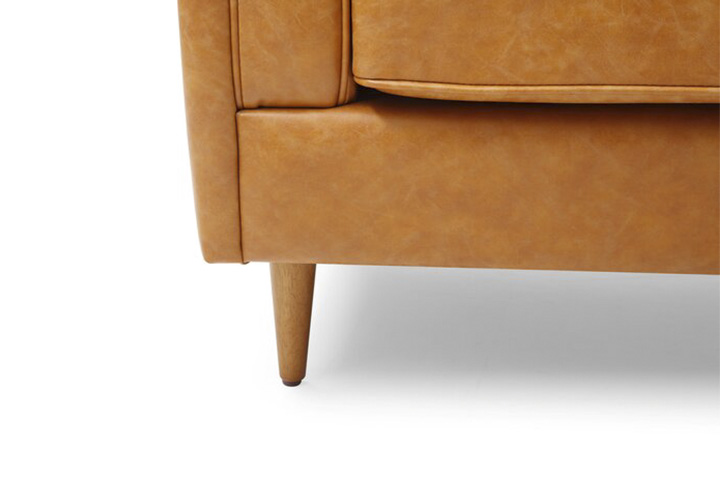 Sofa chân gỗ nâu cam cổ điển- GSF-002