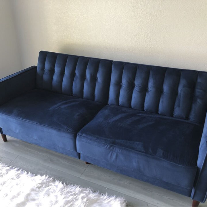 Sofa chân gỗ tay vuông sọc hiện đại-GSF-003