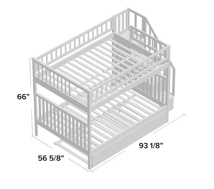 Giường ngủ 2 tầng trẻ em đơn giản GN-003