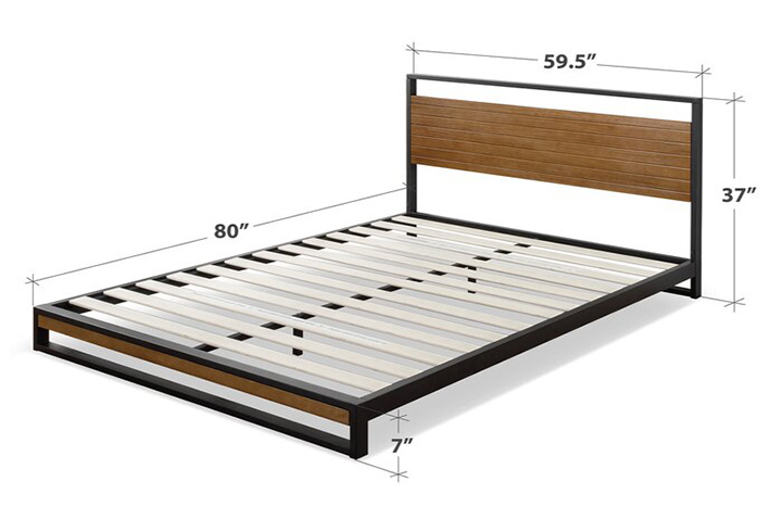 Giường ngủ gỗ và khung sắt GN-017