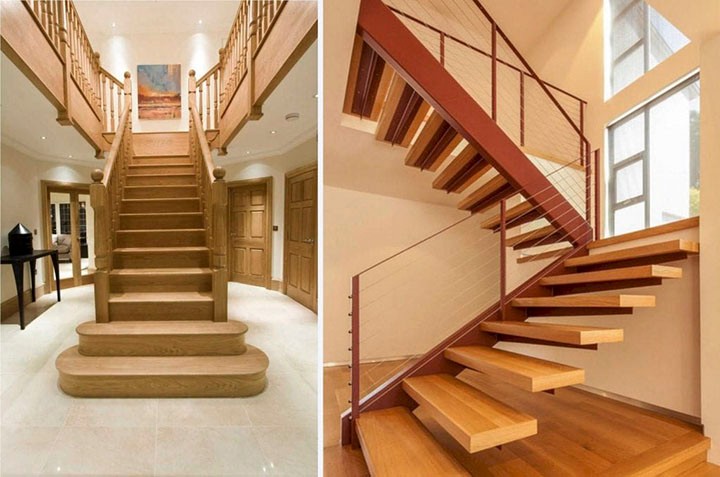 Cầu thang phòng khách có mấy loại? Loại nào được dùng phổ biến nhất hiện nay?